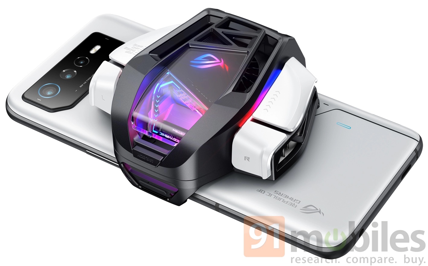 ROG Phone 6のアクセサリー画像がリーク 大型化した外付けクーラーに