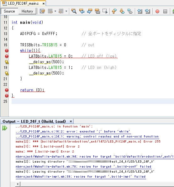 C言語プログラミング (1) : MPLAB X IDE, XC16,XC8 コンパイラの使い方