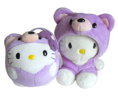 北海道限定 Hello Kitty Hokkaido Lavender Bear plushes | pkoceres