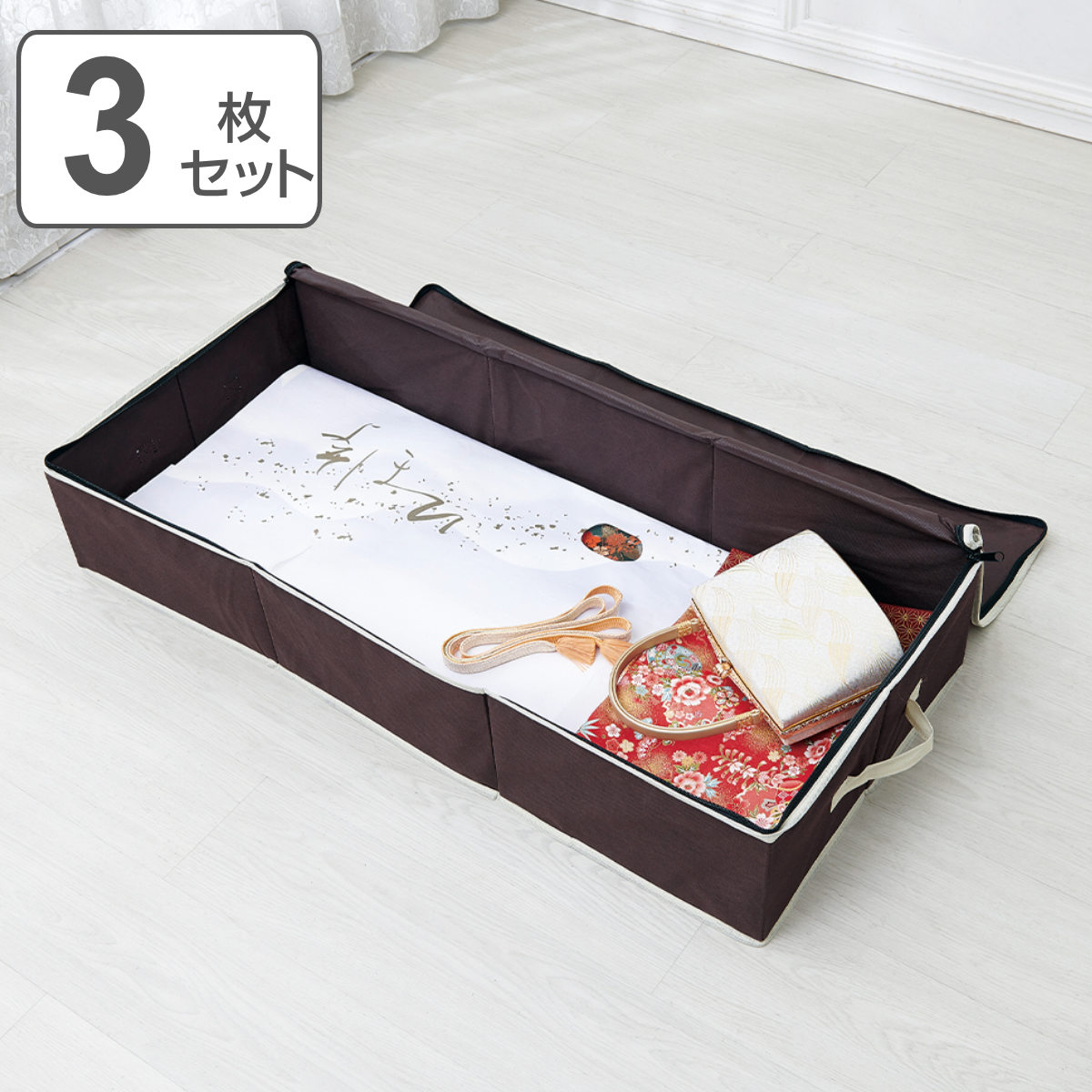 dショッピング |着物収納ケース 3個セット 炭入り消臭着物一式収納