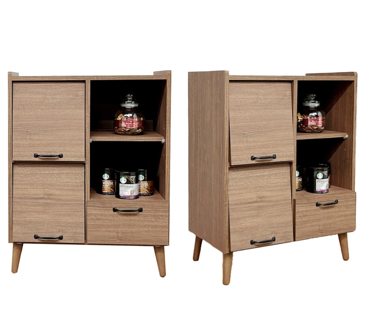 キャビネット 幅72cm フラップ扉 日本製 （ 本棚 ラック 棚 フラップ