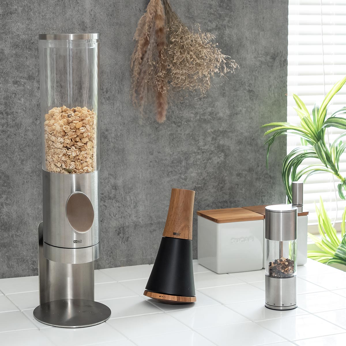 スパイスミル ソルト＆ペッパーミル SELECT AdHoc （ 手動 粗さ調節 塩