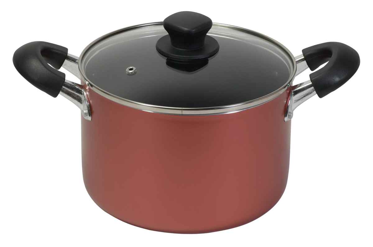 両手鍋 20cm 深型 IH対応 ガラス蓋付き 旨味 （ ガス火対応 オール熱源