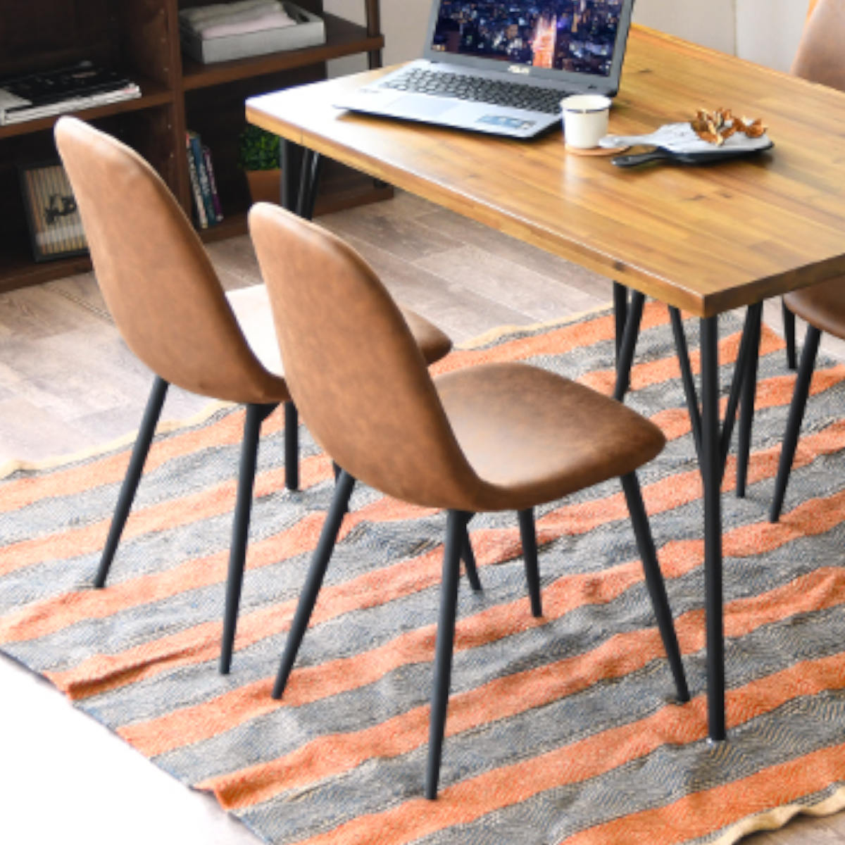 ダイニングチェア 同色2脚セット 座面高43cm マロンスリー