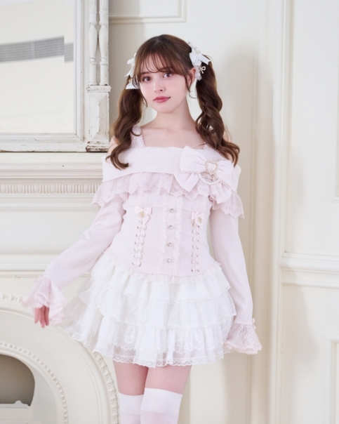 サイドリボンリブカットトップス ｜ LIZ LISA（リズリサ）公式通販