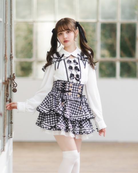 はしごリボンギンガムティアードスカパン ｜ LIZ LISA（リズリサ）公式