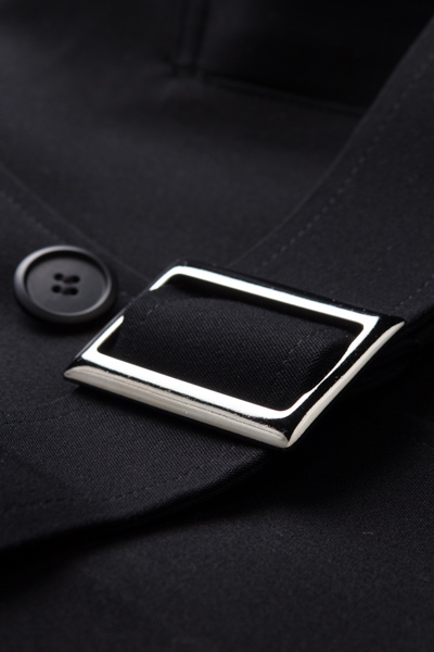 ブリッラペルイグスト ナポレオンコート 銀ボタン 裏地グリーン