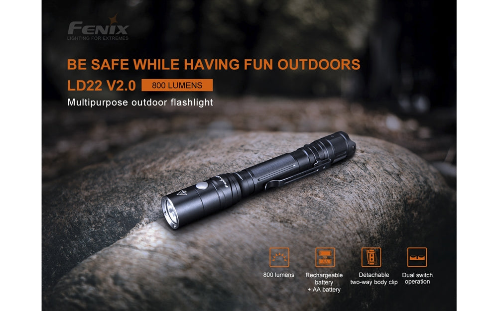 Fenix LD22 v2.0 800 Lumen Rechargeable Penlight – Longhorn Tactical