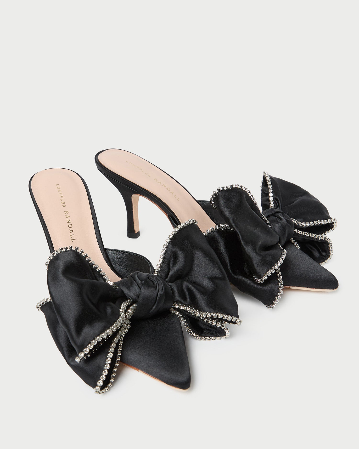 Margot Black/Crystal Bow Mule | Mules | Footwear
