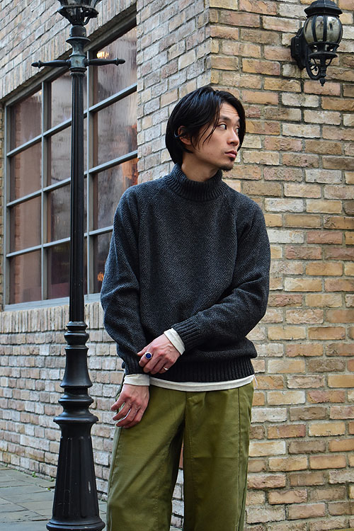 ATON[エイトン] 23AW Wool KANOKO Mockneck Sweater