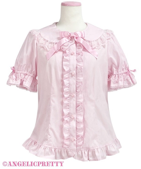 Heart Lace Short Sleeve Blouse by Angelic Pretty
