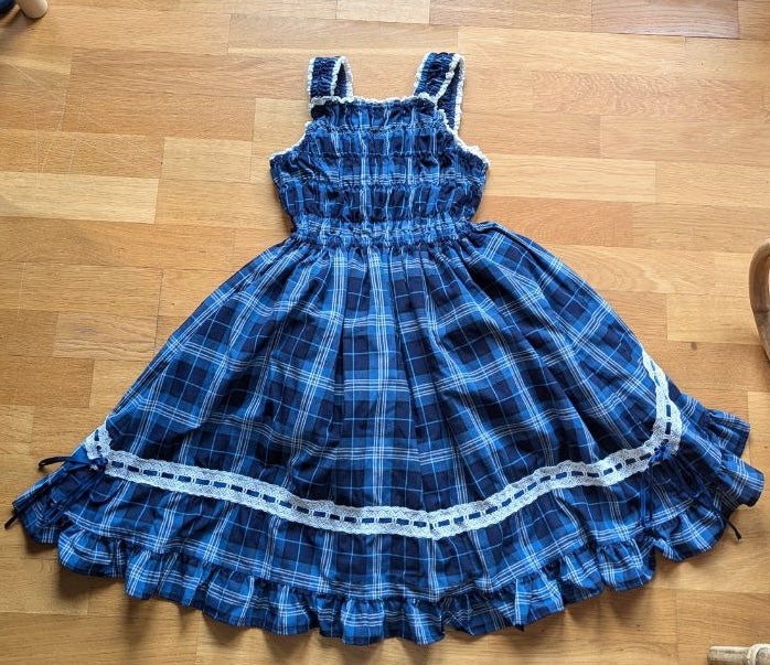 Tartan Check Shirring Princess JSK (2009 1st Release) by Baby, the