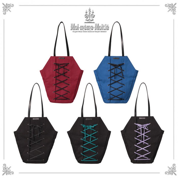 Lace-up Coffin Tote Bag by Moi-même-Moitié