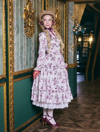 Rococo Bouquet Apron JSK (2024) by Victorian Maiden
