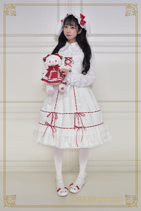 Ribbon ribbon blooms ジャンパースカート、ヘッドドレスセット Baby