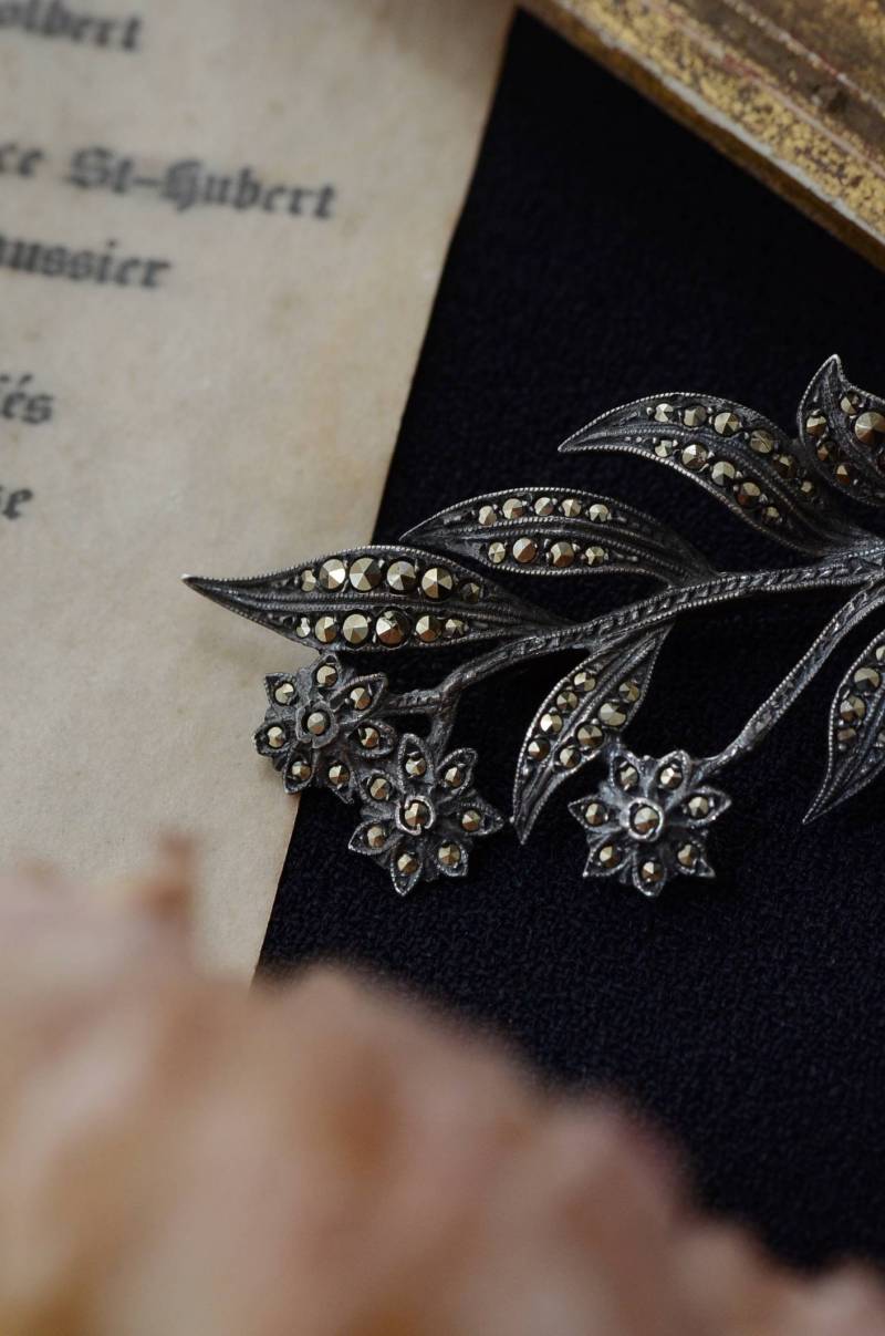 シルバー・マーカサイト ブローチ.13 ヴィンテージジュエリー アクセサリー