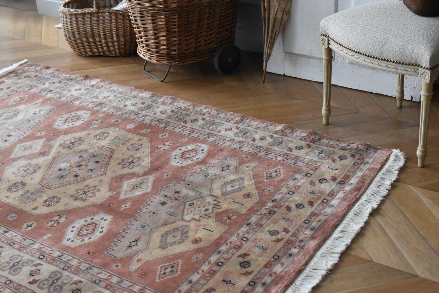 ヴィンテージラグ.84 トライバルラグ 部族絨毯 ボタニカル インテリア