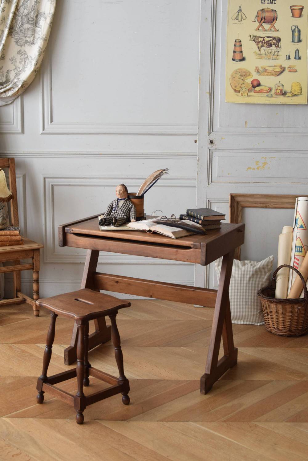 アンティークデスク.16 スクールデスク 学習机 フランスアンティーク家具