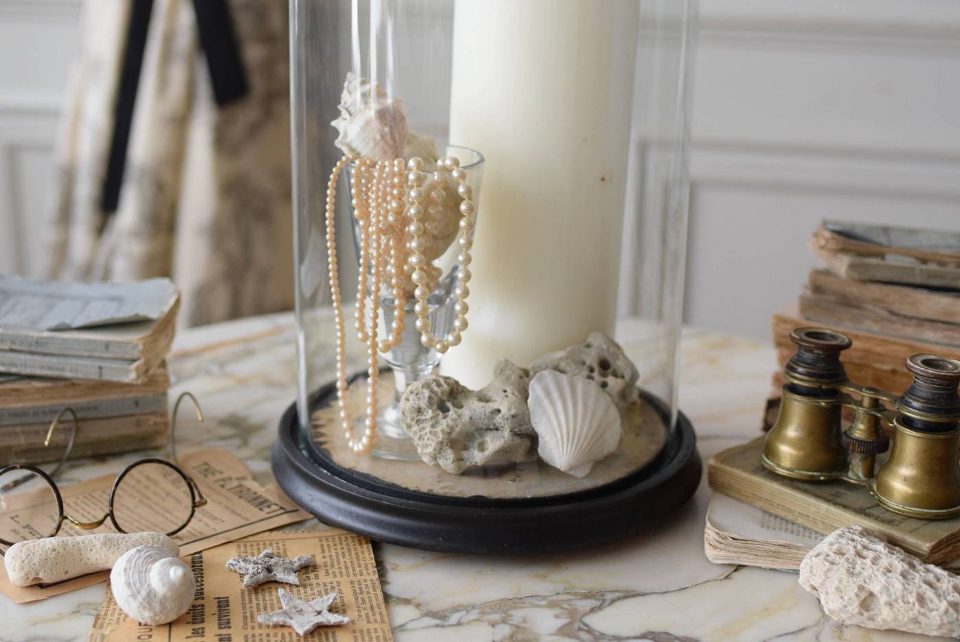 フランスアンティーク雑貨 アンティークガラスドーム.5 ナポレオン3世