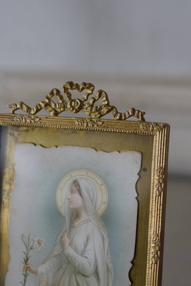 フォトフレーム.27 フランス雑貨 ガラスフレーム 額 ミディ