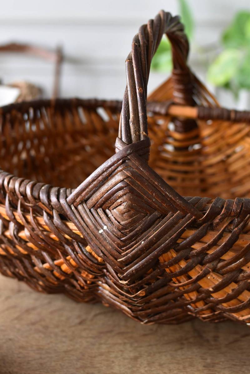 フレンチバスケット.33 フランスアンティーク雑貨 かご ラタン