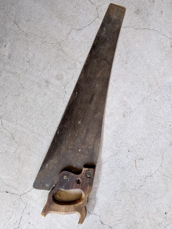 ノコギリ handsaw ハンドソー ウッドハンドル シャビー ロストアンド
