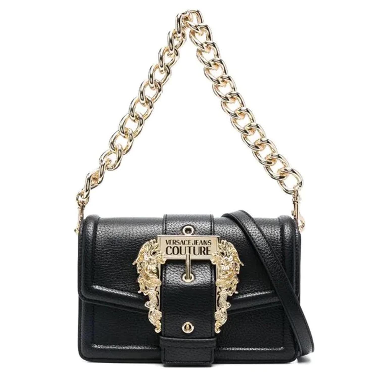 VERSACE JEANS COUTURE BAROQUE BUCKLE SHOULDER BAG – lovebycomo