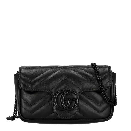 グッチ GUCCI ボディバッグ レディース GGマーモント ブラック 476434