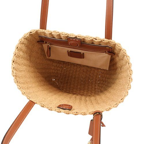 コーチ トートバッグ レディース ストロー トート ブラウン COACH