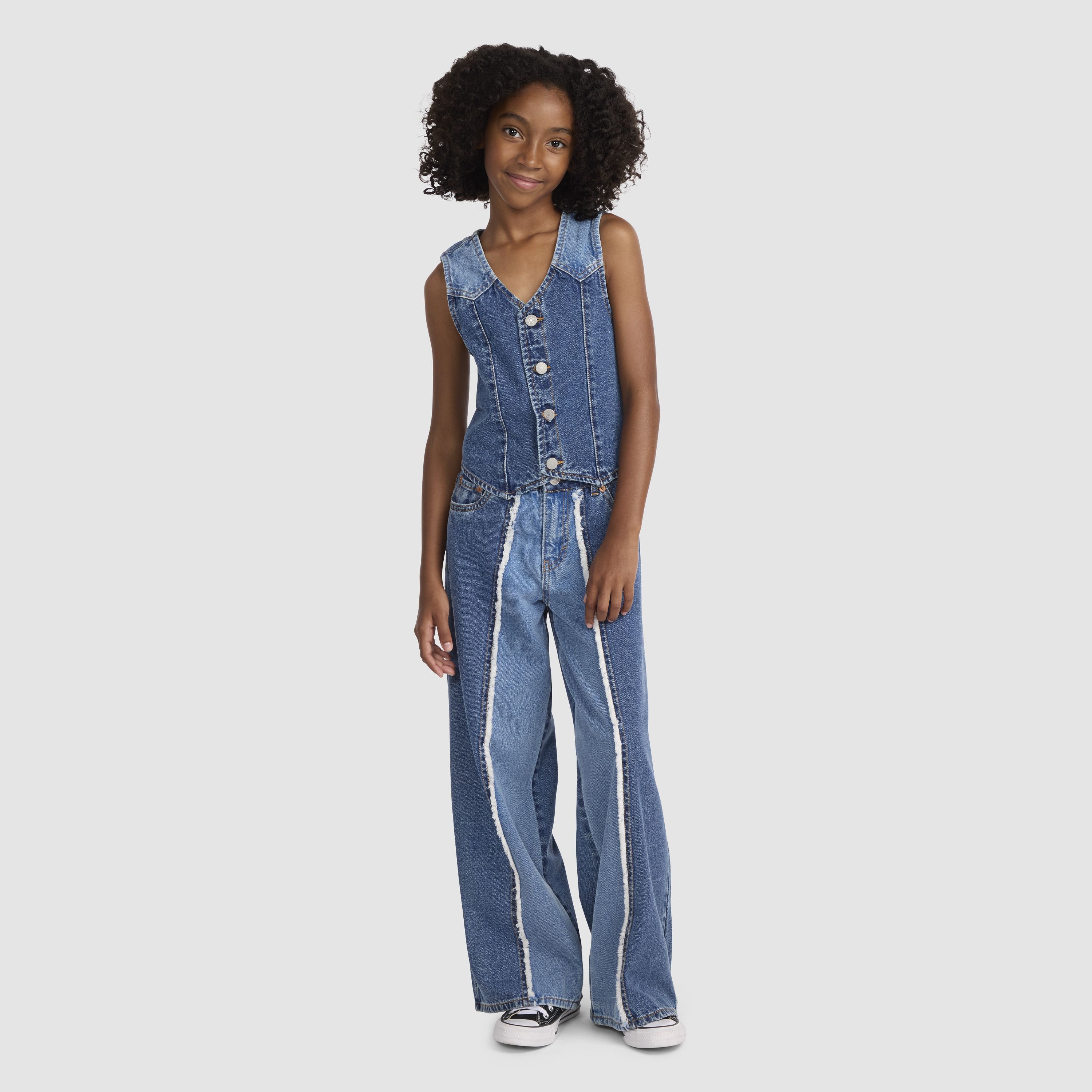 Shade Blocked Vest Big Girls S-xl - Medium Wash | Levi's® US