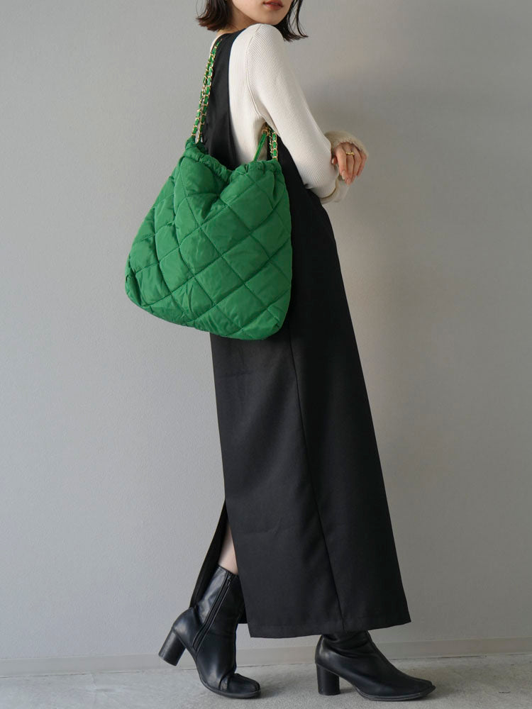 予約]ナイロンキルティングバッグ/グリーン – Lumier