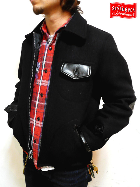 STYLE EYES（スタイルアイズ） 】 LEATHER COMBINATION SPORTS JACKET