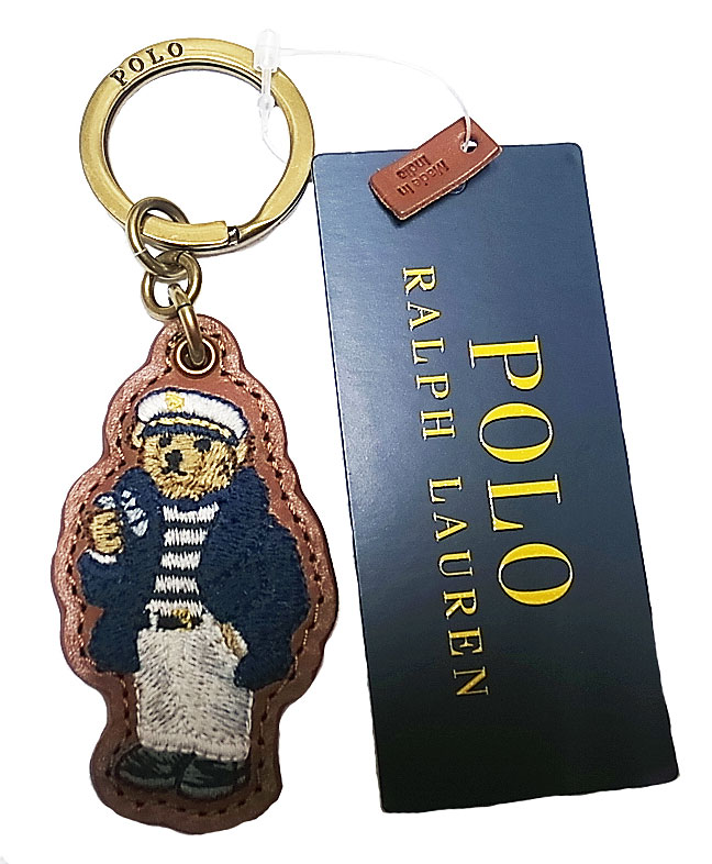 POLO BEAR LEATHER KEY RING Sailor ポロ・ベアー 本革刺繍