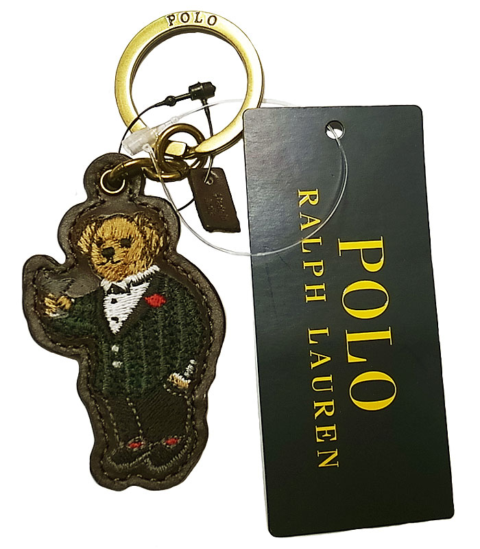 POLO RALPH LAUREN BEAR KEY RING ポロ・ベア 本革キーホルダー