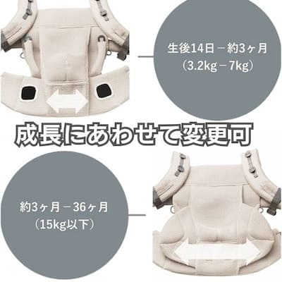 エールベベの抱っこ紐ベビーキャリアスリー 新生児から使える日本人の