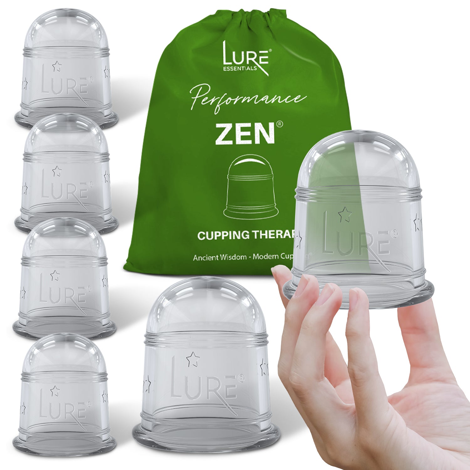 ZEN Cupping Therapy Set - 6 Cups, Clear – Lure Essentials