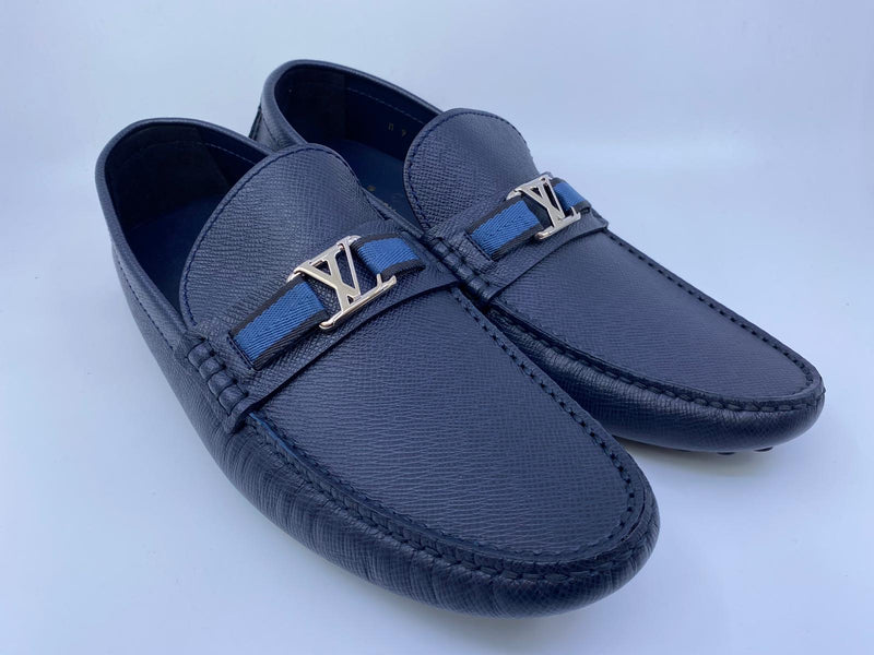 Louis Vuitton Men's Navy Leather Hockenheim Loafer – Luxuria & Co.