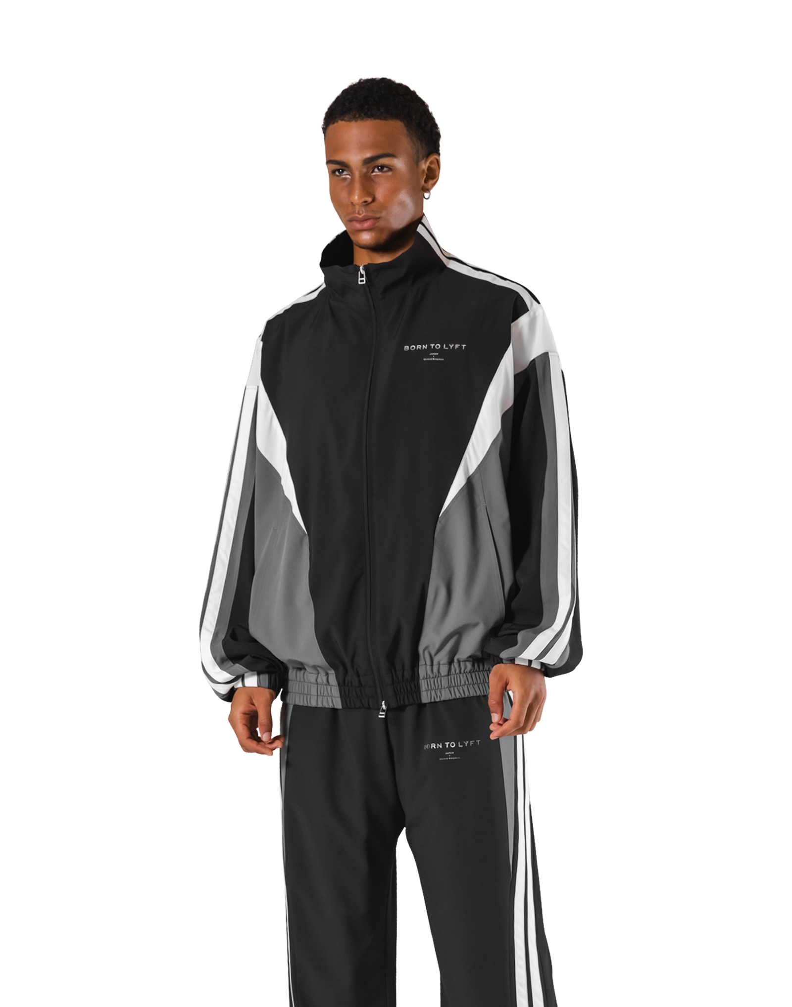 2Line Oversize Track Jacket - Black – LÝFT