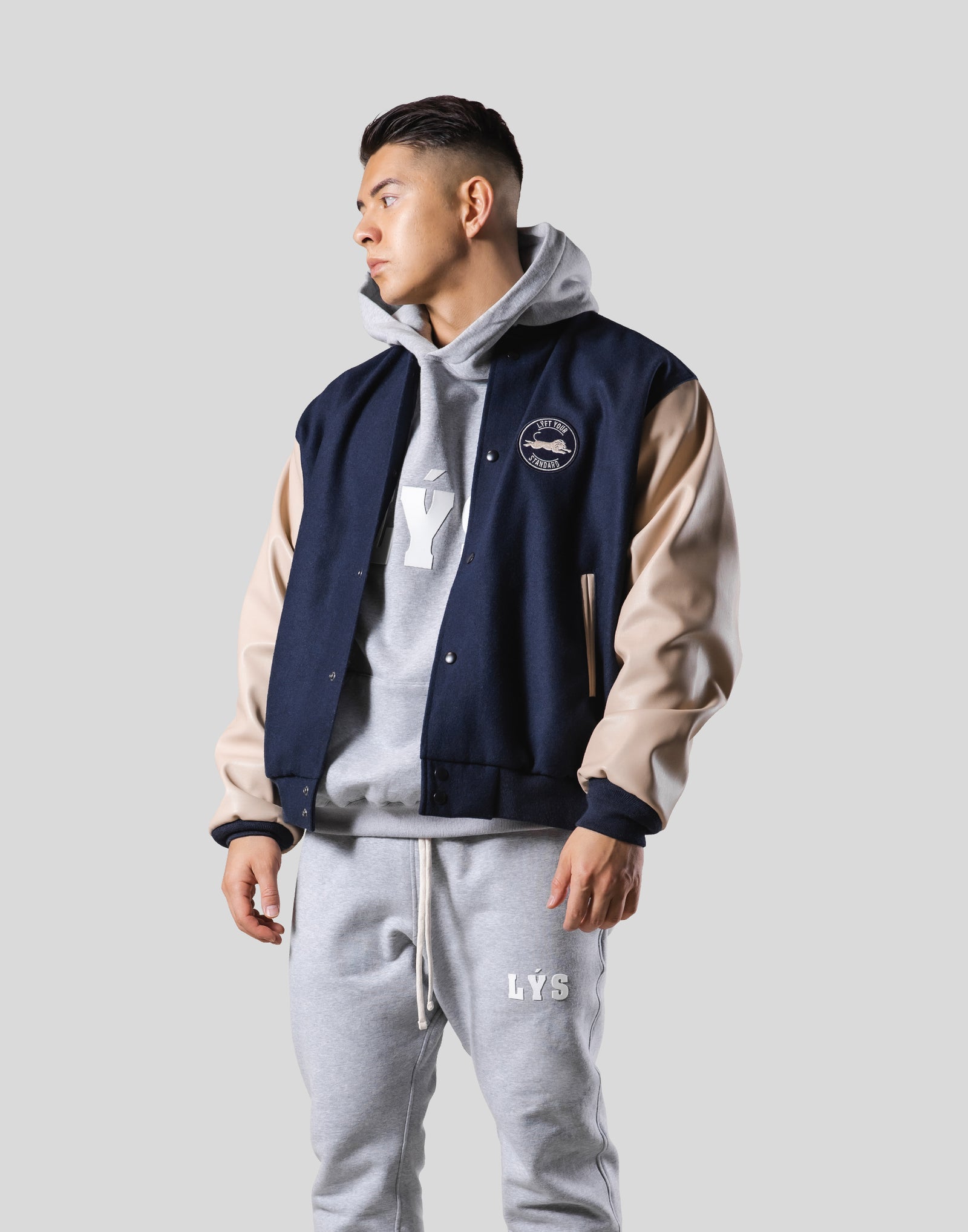 Message Ring Stadium Jacket - Navy – LÝFT