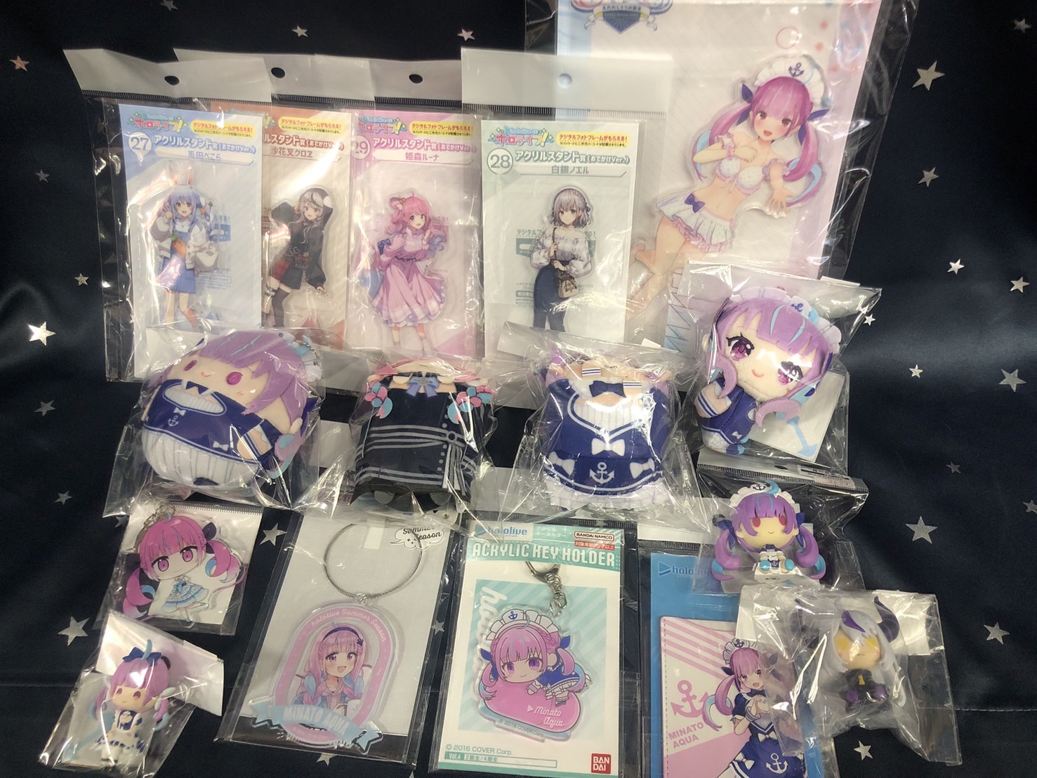 人気のVtuberグループのホロライブより 湊あくあ のグッズたくさん品