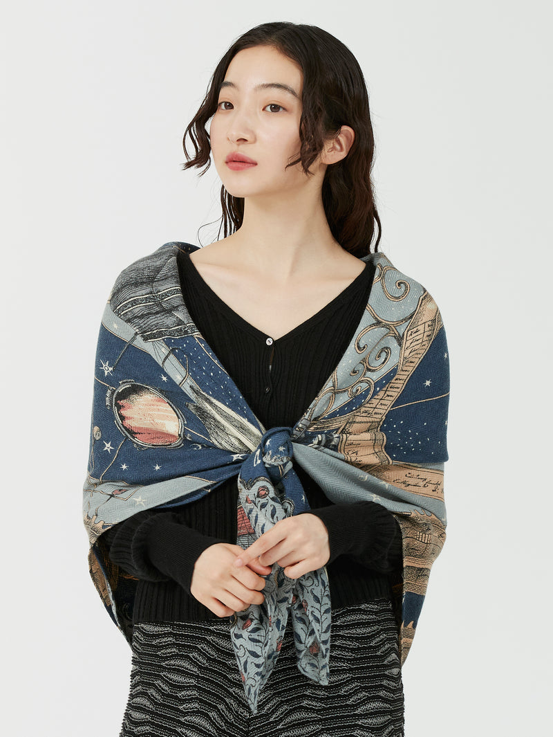 ウールシルクストールヘリンボーン織120＞プラネタリーバルーン – manipuri