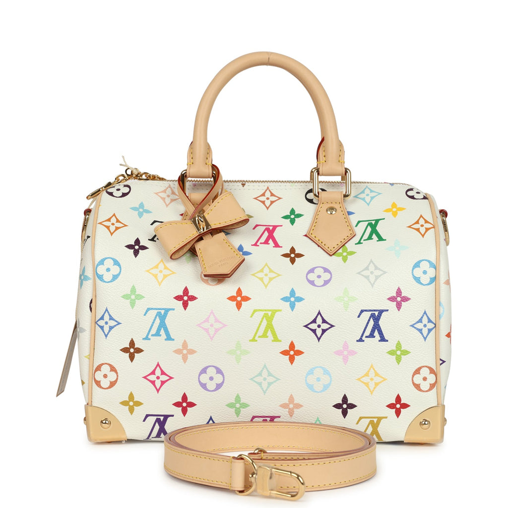 Louis Vuitton X Takashi Murakami Speedy 25 Bandouliere White Multicolo