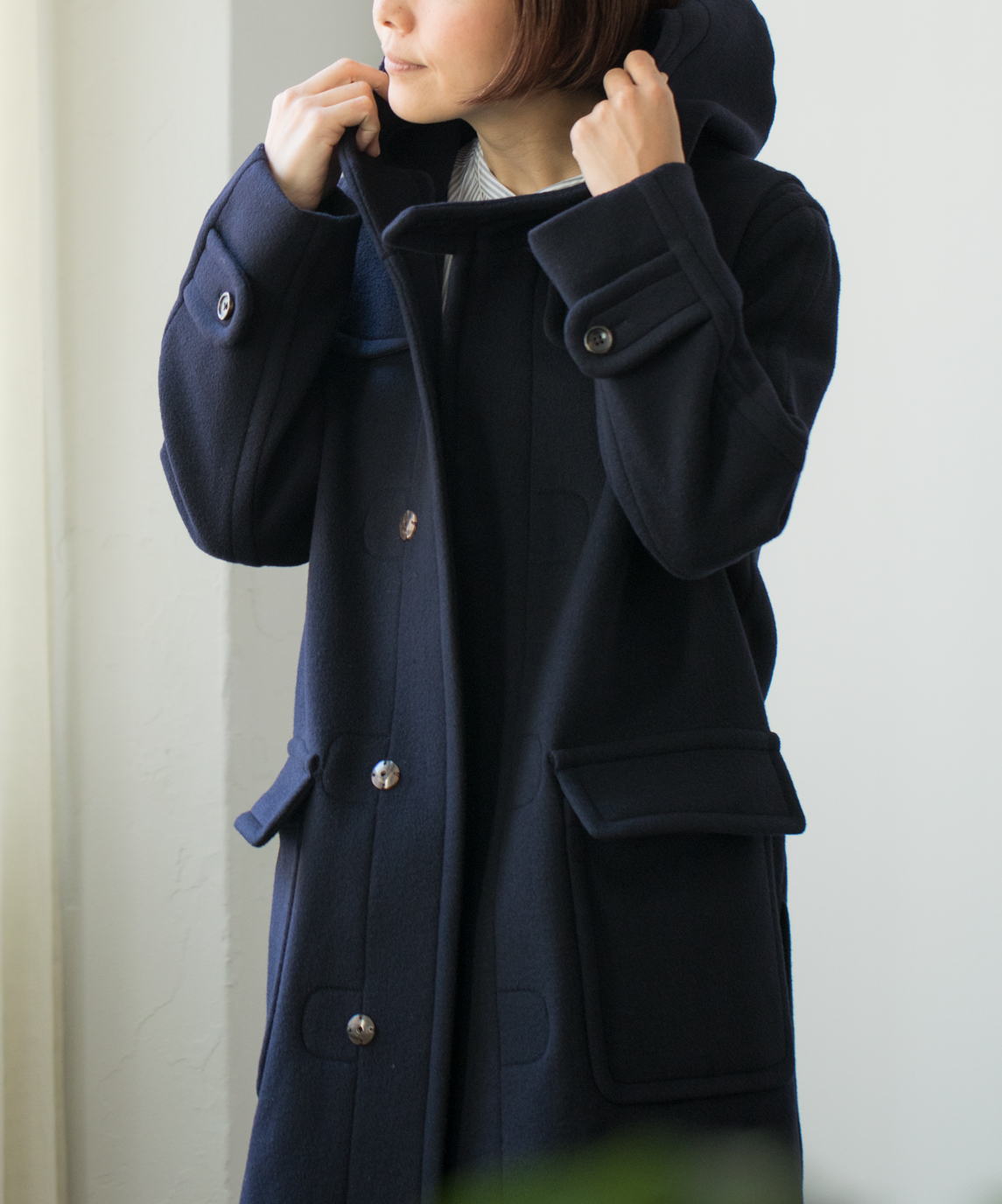 シルキーダッフル」「Silky duffel」soutiencollar（ステンカラー