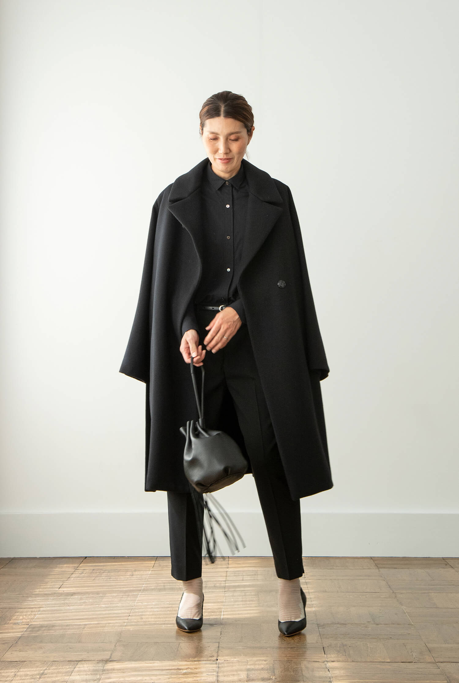 フォローコート 」BLACK「Follow Coat」BLACKsoutiencollar（ステン