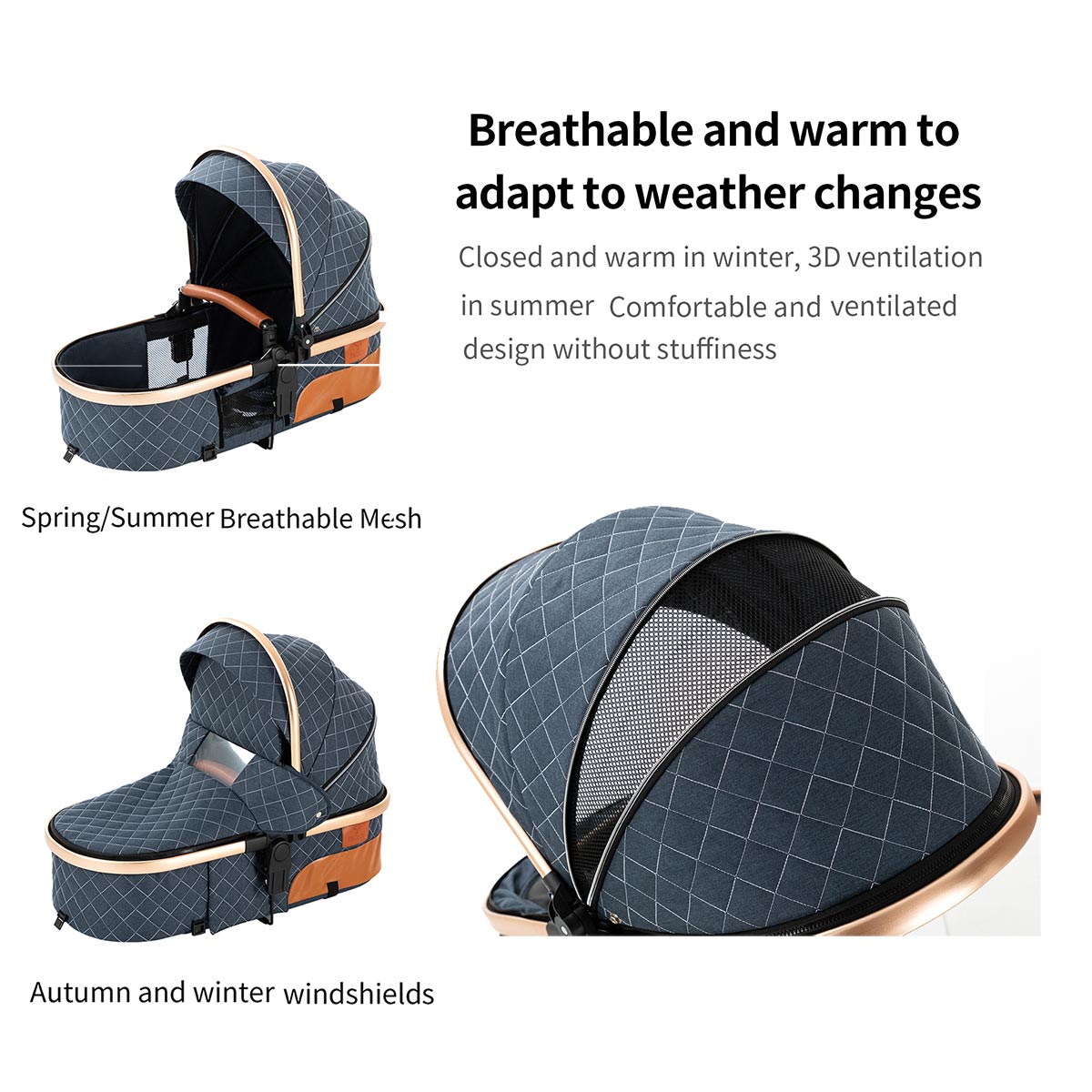 High Landscape Strollers With Adjustable Canopy For Babies & Toddlers