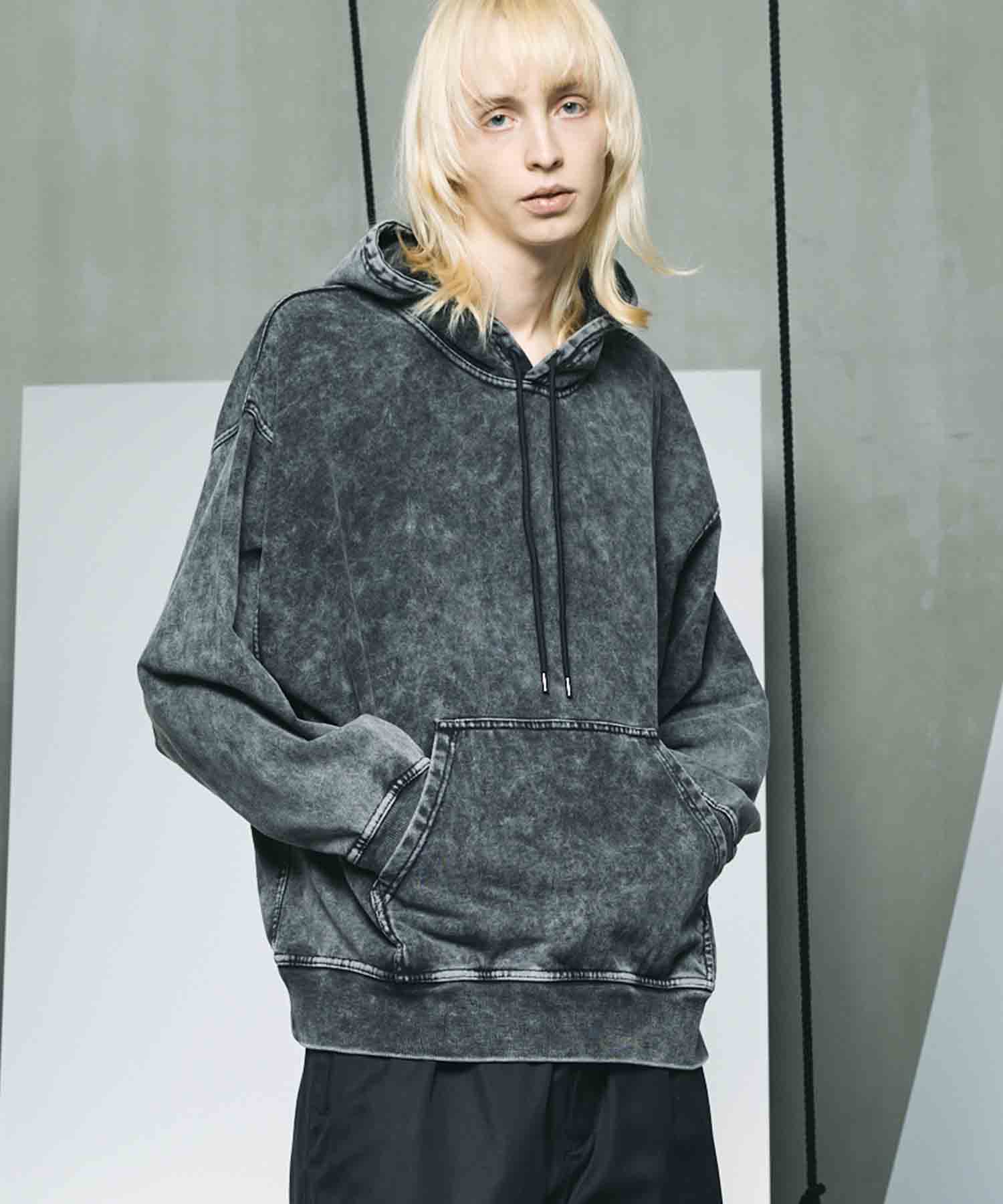 Chemical Over-Dye Heavy-Weight Sweat Prime-Over Pullover Hoodie