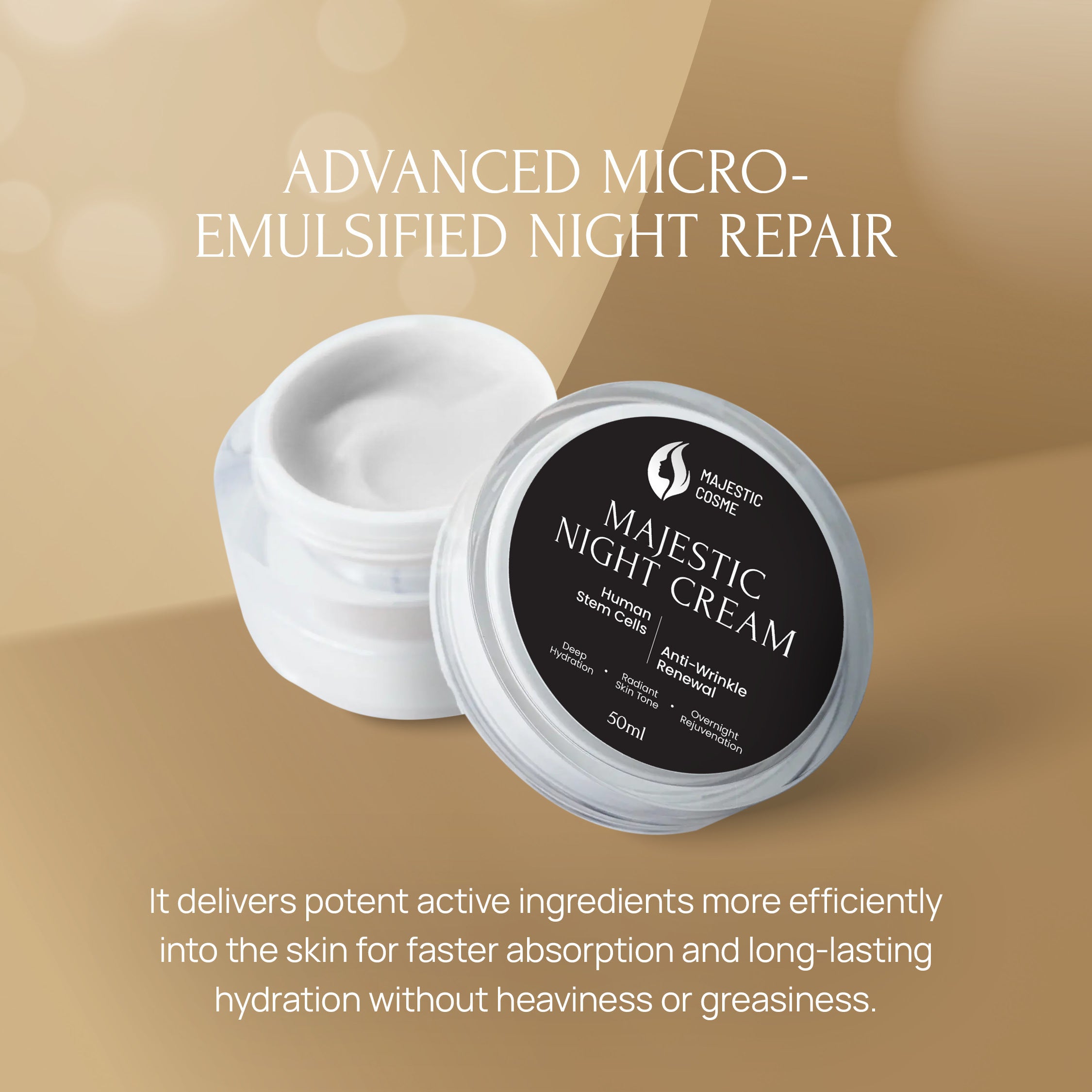 Japanese stem cell technology - Majestic Night Cream – Majestic Cosme