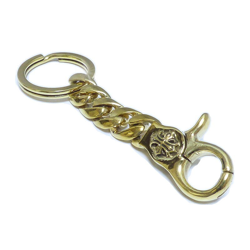 CLUCT 真鍮 ブラス 厚手カラビナ キーリング 両面に刻印クラフトマン