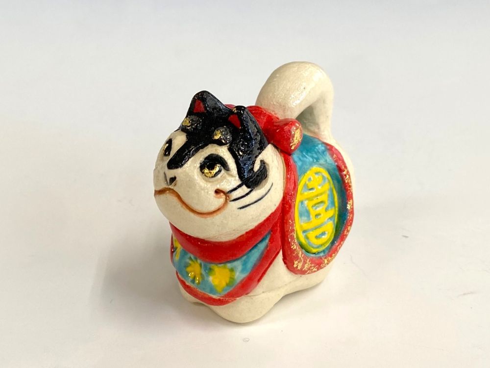 ウ317 香合『伊東桂楽造』『干支 はりこ 犬 香合 共箱』茶道具 ウ317