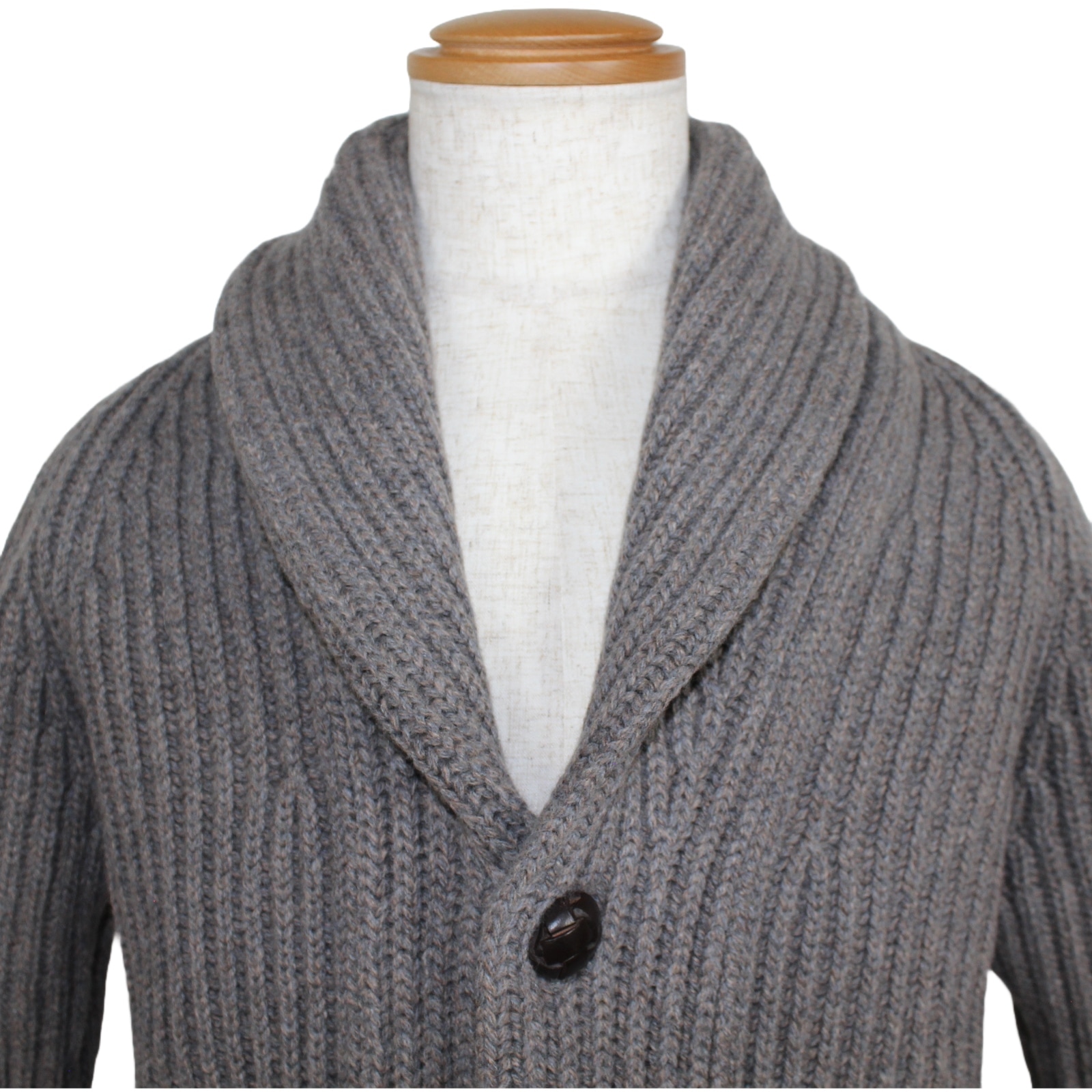 McGEORGE（マックジョージ） ショールカラーカーディガン グレージュ